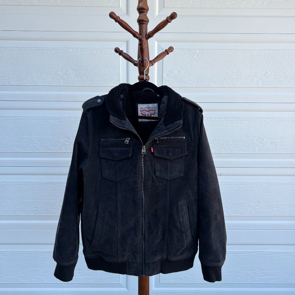 Levi's Mens Faux Suede Aviator Jacket